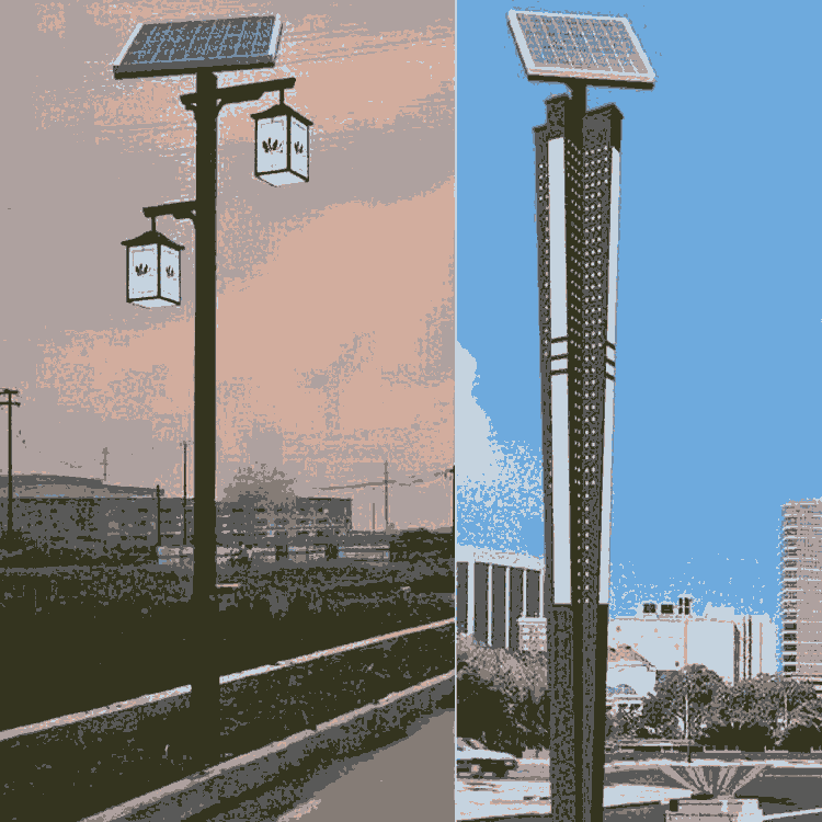 4米庭院用太陽能路燈，鋰電池LED光源